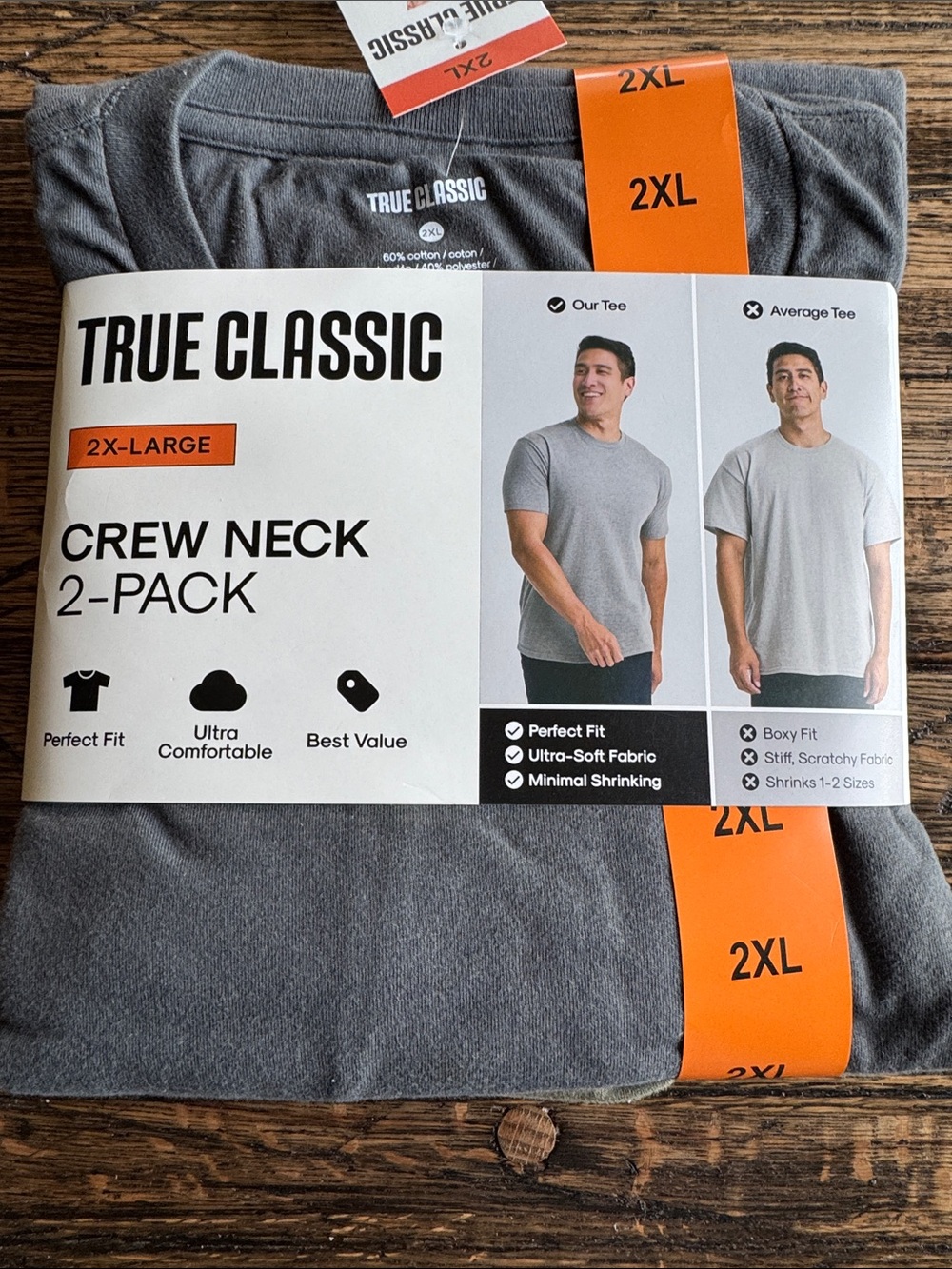 NWT. True Classic 2 Pack Crew Neck Tees.